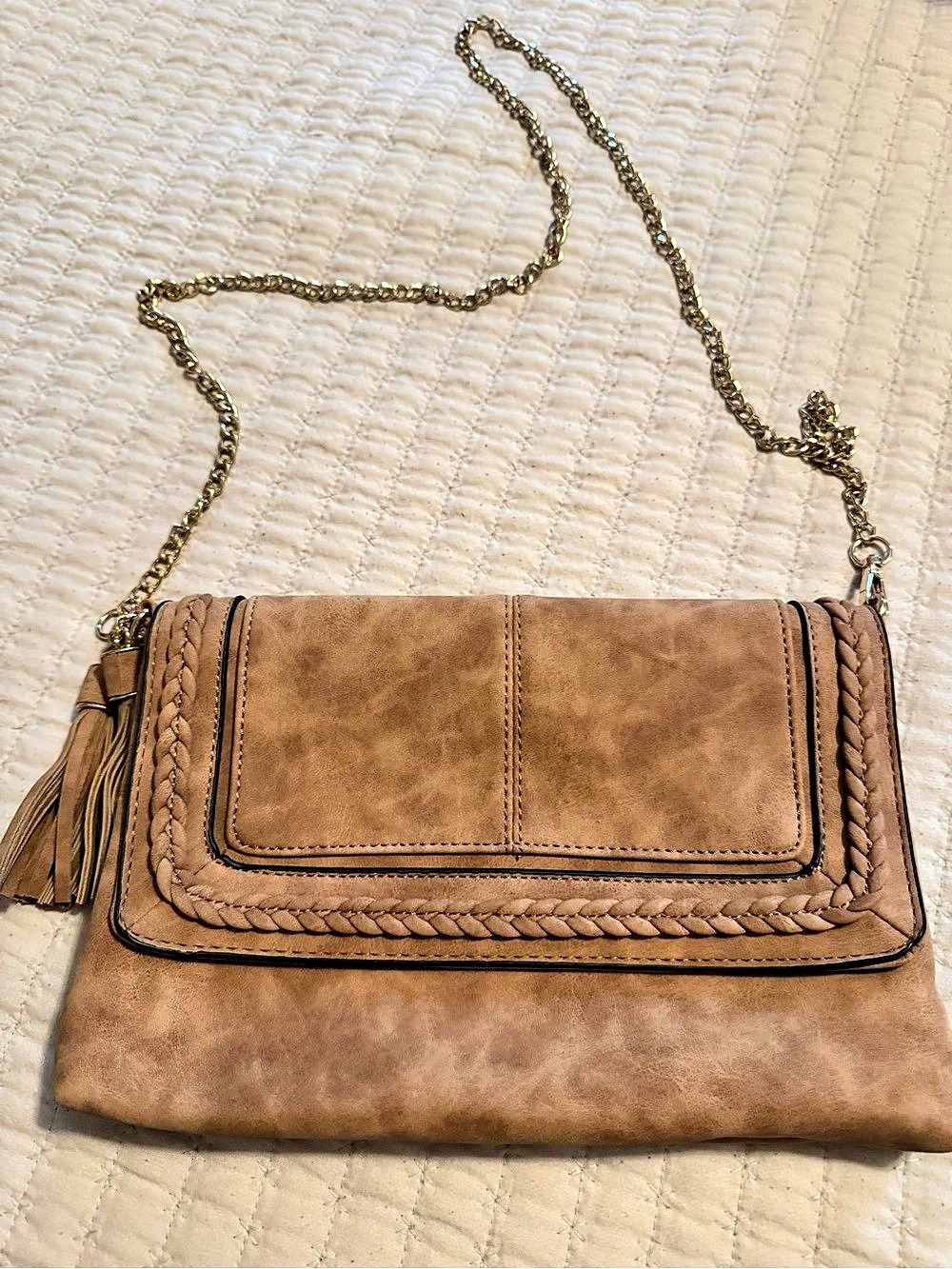 Brown Tassel Crossbody Bag